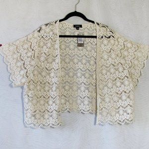 TORRID NWT 4/5 Cropped Kimono Jacket Birch